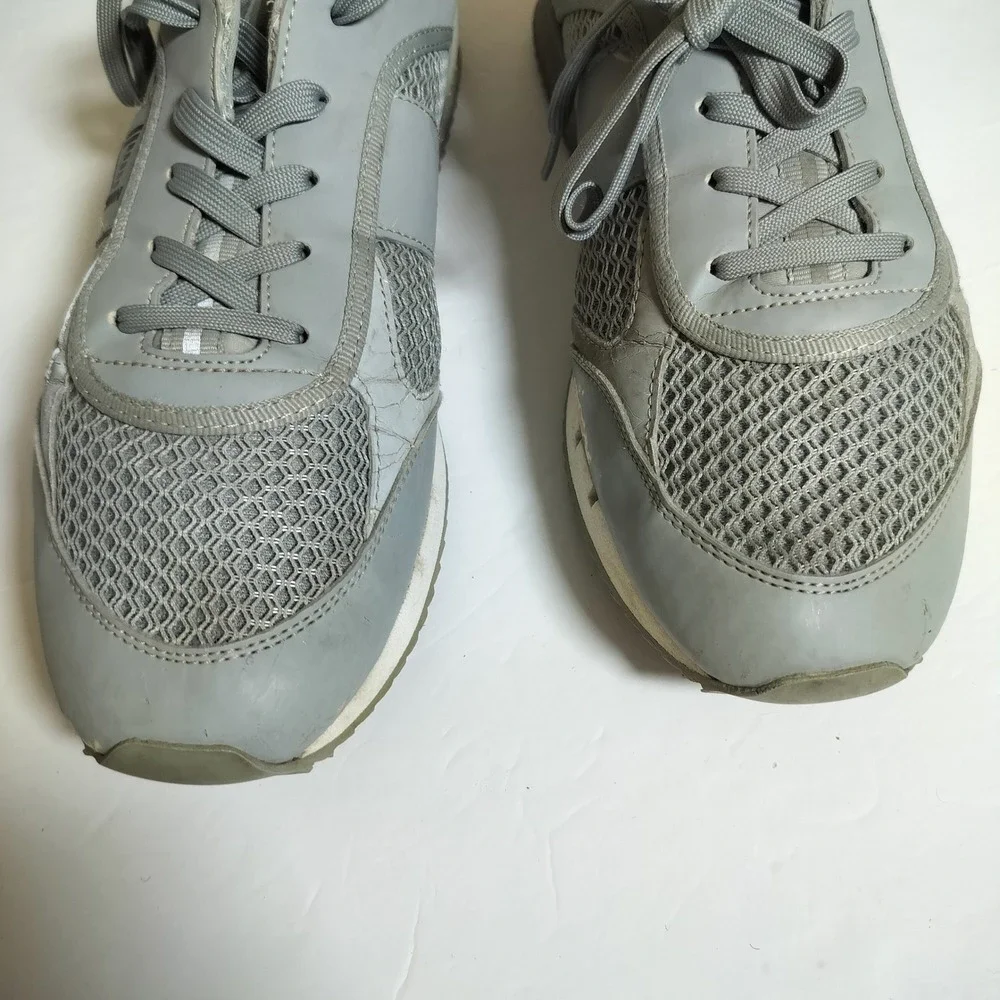 Emporio Armani‎ EA7 Mens Grey Mesh Low Top Sneakers X8X027 XK050 Size 11.5 US
